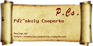 Páskuly Cseperke névjegykártya